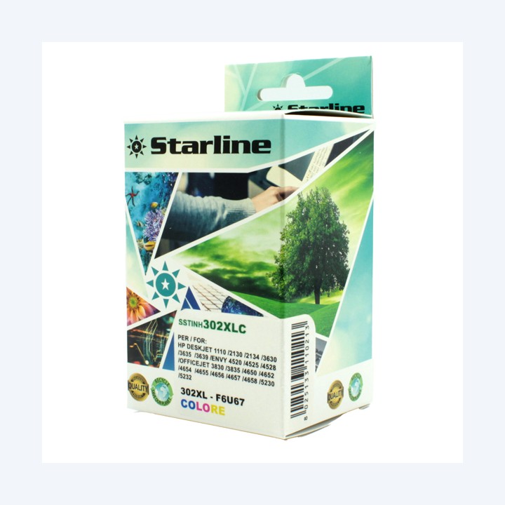 Starline Cartuccia ink Compatibile per HP 302XL C/M/Y | Ecotempo