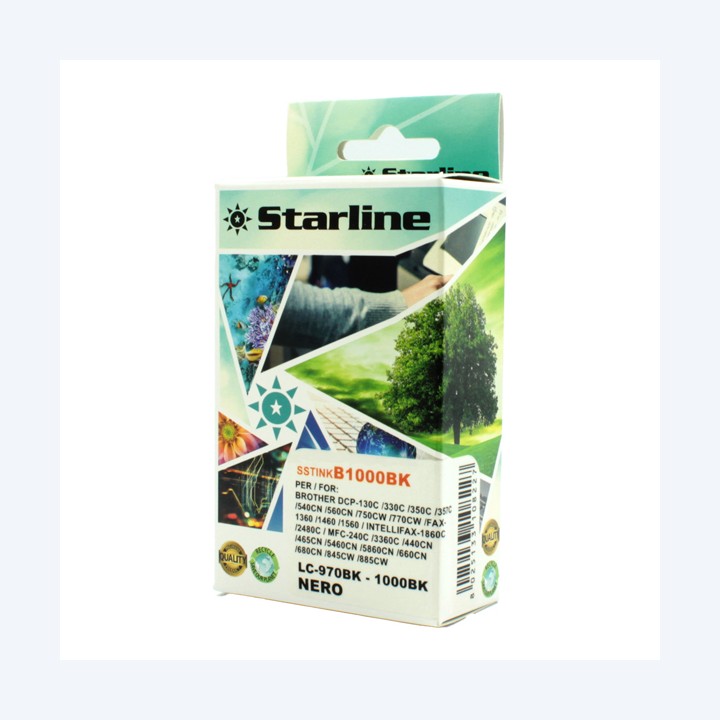 Starline Cartuccia ink per Brother Nero LC1000BK 22,6ml | Ecotempo