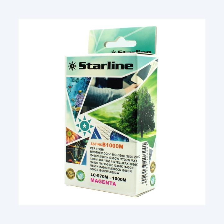 Starline Cartuccia ink per Brother Magenta LC1000M 20ml | Ecotempo