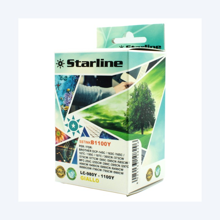 Starline Cartuccia ink per Brother Giallo LC980Y 16ml | Ecotempo