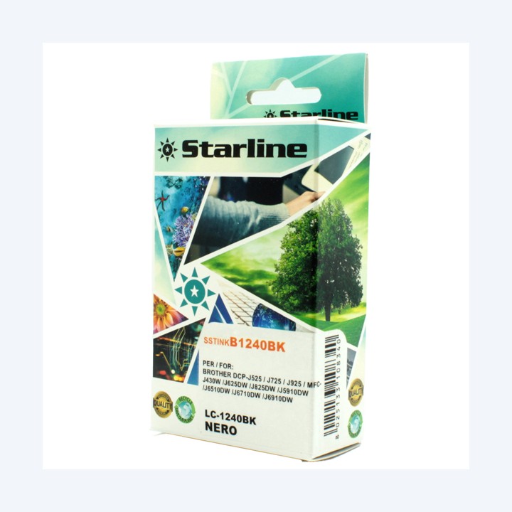 Starline Cartuccia ink per Brother Nero LC1240BK 16,6ml | Ecotempo