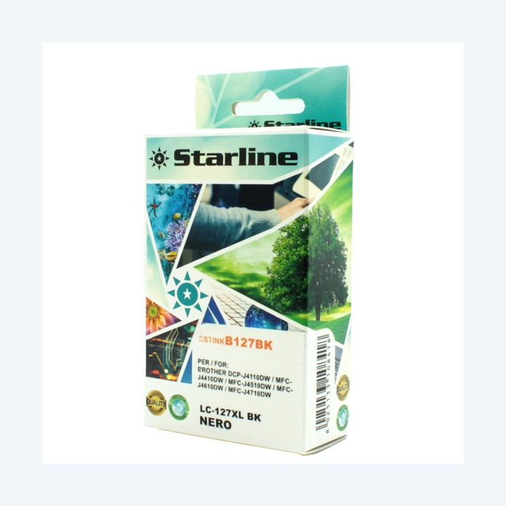Starline Cartuccia ink per Brother Nero LC127XLBK 28ml | Ecotempo