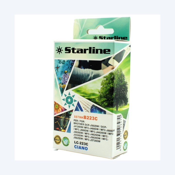 Starline Cartuccia ink per Brother Ciano LC223C 9ml | Ecotempo