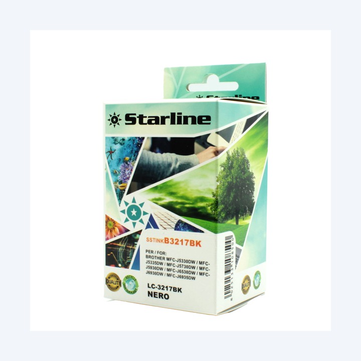 Starline Cartuccia ink per Brother Nero LC3217BK 15ml | Ecotempo