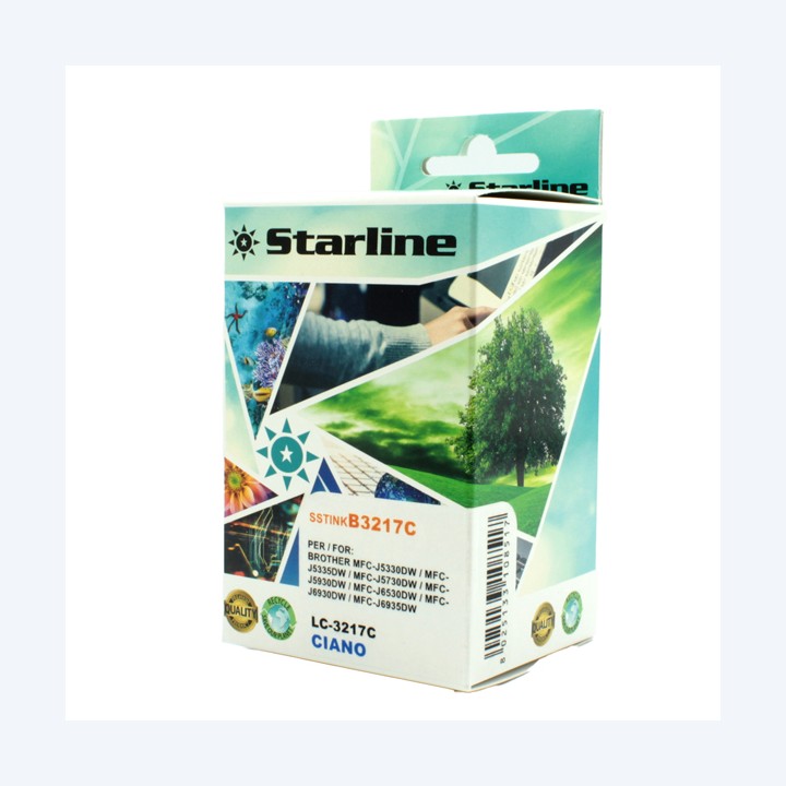 Starline Cartuccia ink per Brother Ciano LC3217C 9ml | Ecotempo