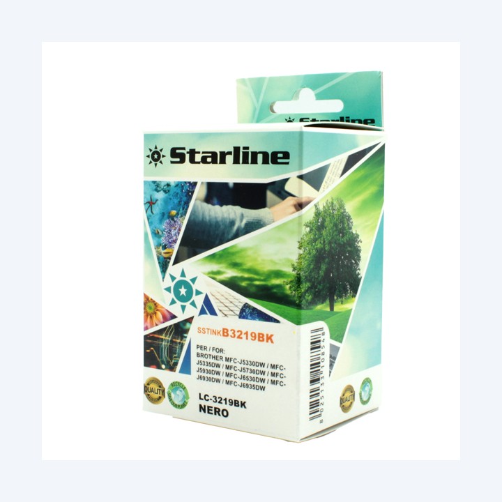 Starline Cartuccia ink per Brother Nero LC3219XLBK 68ml | Ecotempo