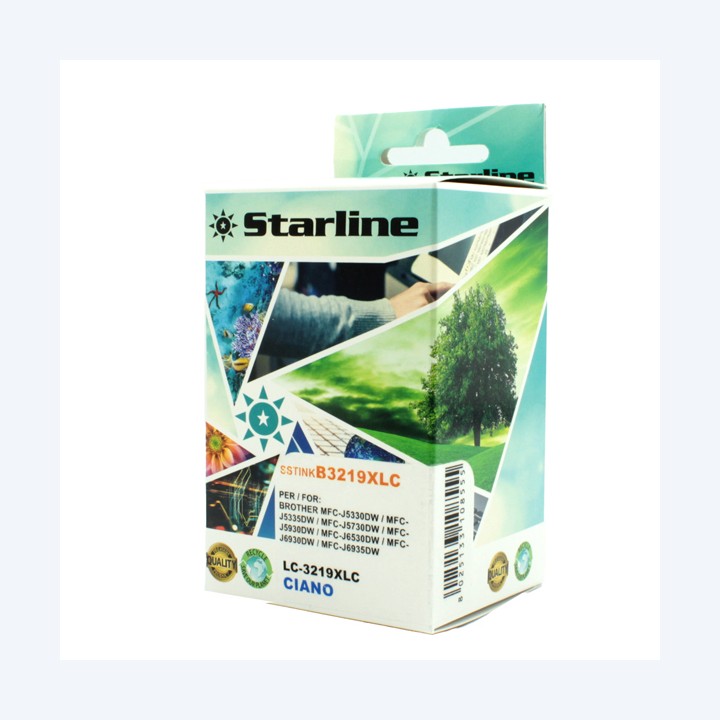 Starline Cartuccia ink per Brother Ciano LC3219XLC 17ml | Ecotempo