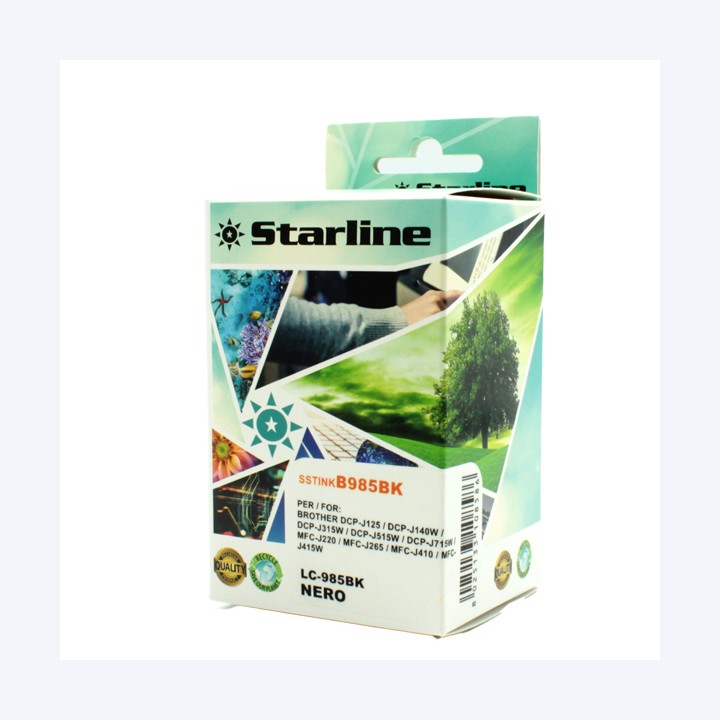 Starline Cartuccia ink per Brother Nero LC985BK 15ml | Ecotempo