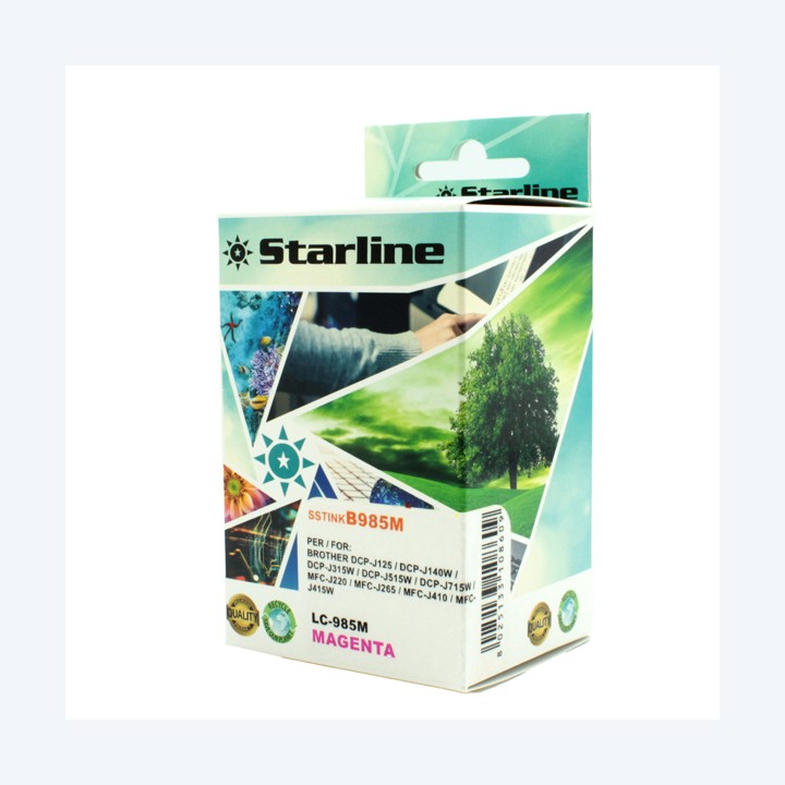 Starline Cartuccia ink per Brother Magenta LC985M 15ml | Ecotempo