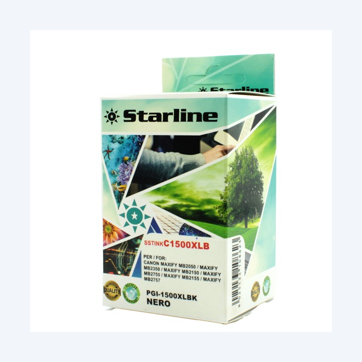 Starline Cartuccia ink per Canon Nero PGI-1500XLBK 36ml | Ecotempo