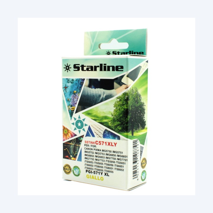 Starline Cartuccia ink per Canon Giallo CLI571Y 12,4ml | Ecotempo