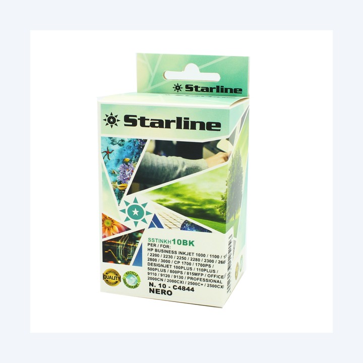 Starline Cartuccia Ink Compatibile per HP 10 Nero 69ml | Ecotempo