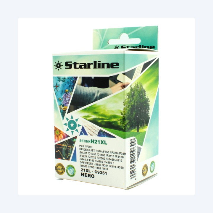 Starline Cartuccia ink Compatibile per HP 21XL Nero | Ecotempo