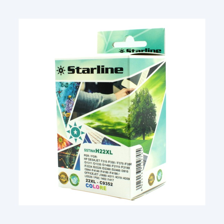 Starline Cartuccia ink Compatibile per HP 22XL-C/M/Y | Ecotempo