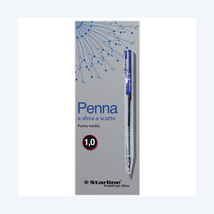 Penna a sfera a scatto punta 1,0mm blu — STL1006 | Ecotempo