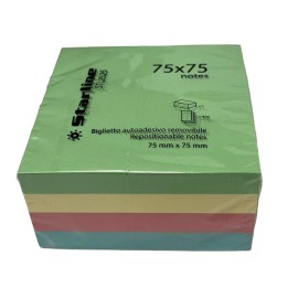 Biglietti adesivi Cubo assortito tenue — STL2525 | Ecotempo