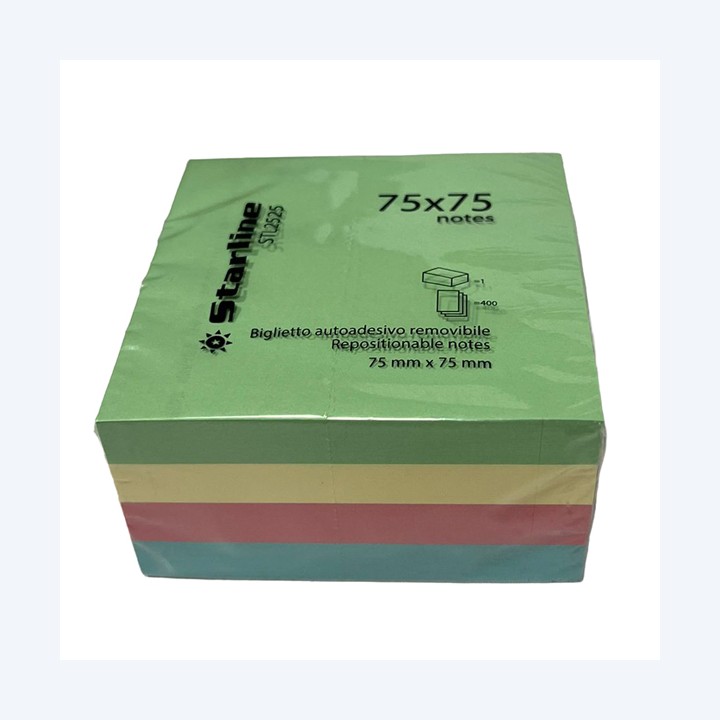 Biglietti adesivi Cubo assortito tenue — STL2525 | Ecotempo