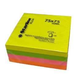 Biglietti adesivi Cubo assortito neon — STL2526 | Ecotempo