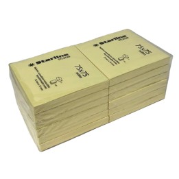 Blocchetto biglietti adesivi giallo 75 — STL2528 | Ecotempo