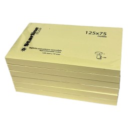 Blocchetto biglietti adesivi giallo 75 — STL2529 | Ecotempo