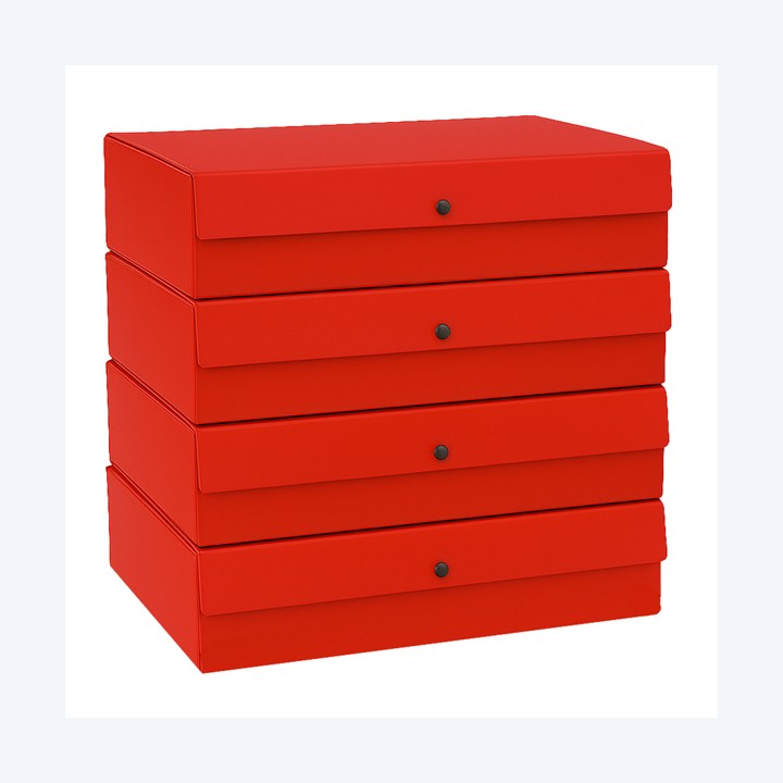 Scatola progetto dorso 12 cm rosso Starline | Ecotempo
