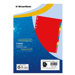 Divisori neutri 12 tacche A4 Maxi PP — STL5501 | Ecotempo