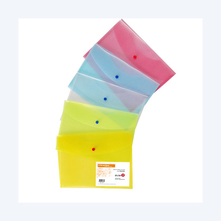 Busta con bottone A4 PP colori assortiti Starline | Ecotempo