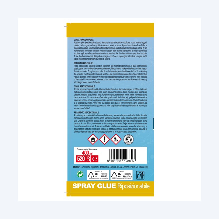 Adesivo spray riposizionabile 400 ml Starline | Ecotempo