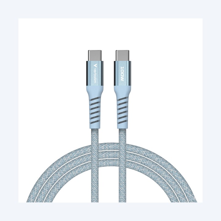 Verbatim Cavo USB-C to USB-C 100W Blu 31856 120cm | Ecotempo