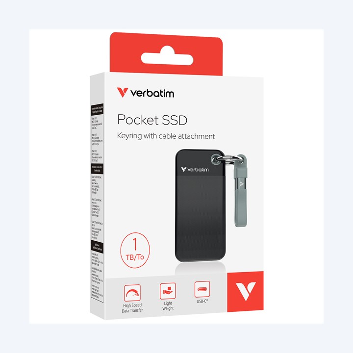 SSD Portatile Pocket USB 3.2 GEN 2 1 TB — VERB32190 | Ecotempo