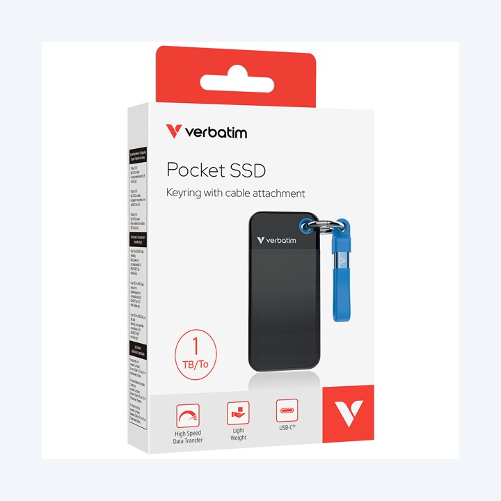 SSD Portatile Pocket USB 3.2 GEN 2 1 TB — VERB32191 | Ecotempo