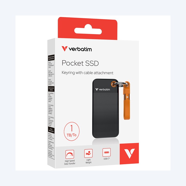 SSD Portatile Pocket USB 3.2 GEN 2 1 TB — VERB32193 | Ecotempo
