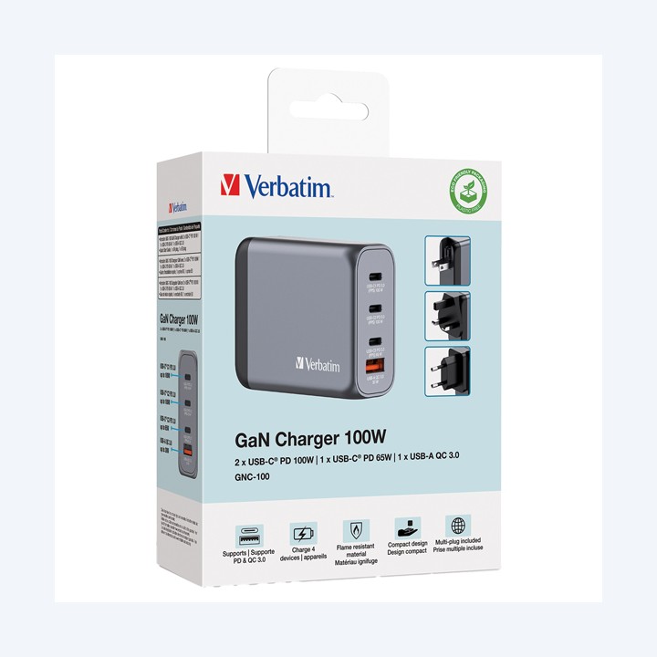 Adattatore da viaggio GNC-100 2x USB-C — VERB32202 | Ecotempo