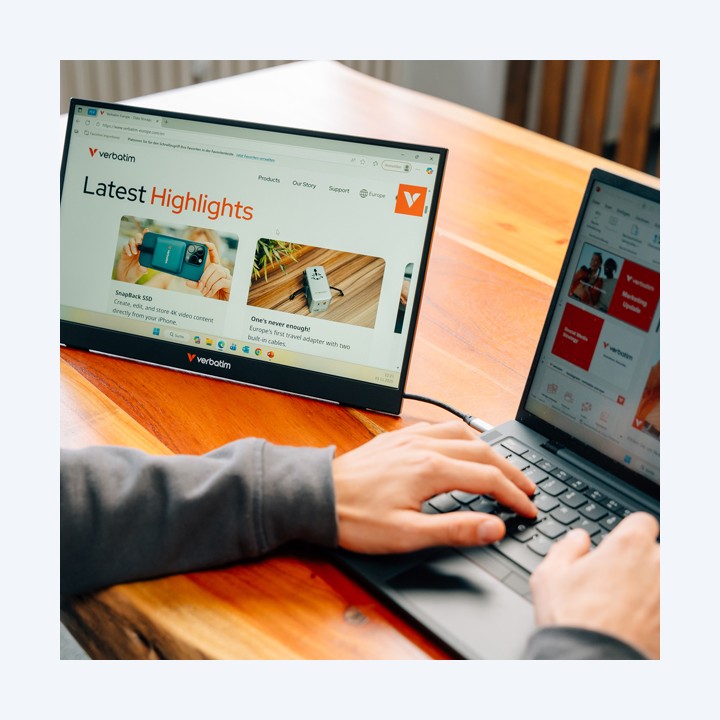 Monitor portatile 15.6" FHD LIGHT Verbatim | Ecotempo