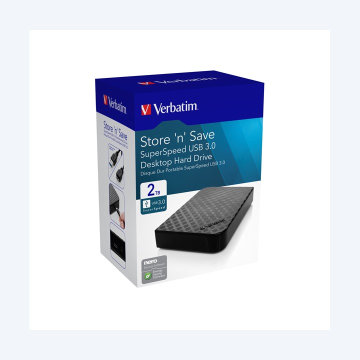 Verbatim HDD esterno 3.5 USB 3.0 47683 2TB | Ecotempo