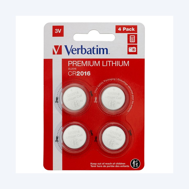 Micropile CR2016 3V a pastiglia litio — VERB49531 | Ecotempo