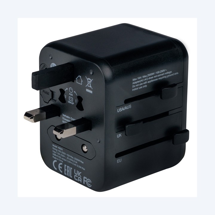 Verbatim Adattatore viaggio UTA-02 con 2 x USB-A | Ecotempo