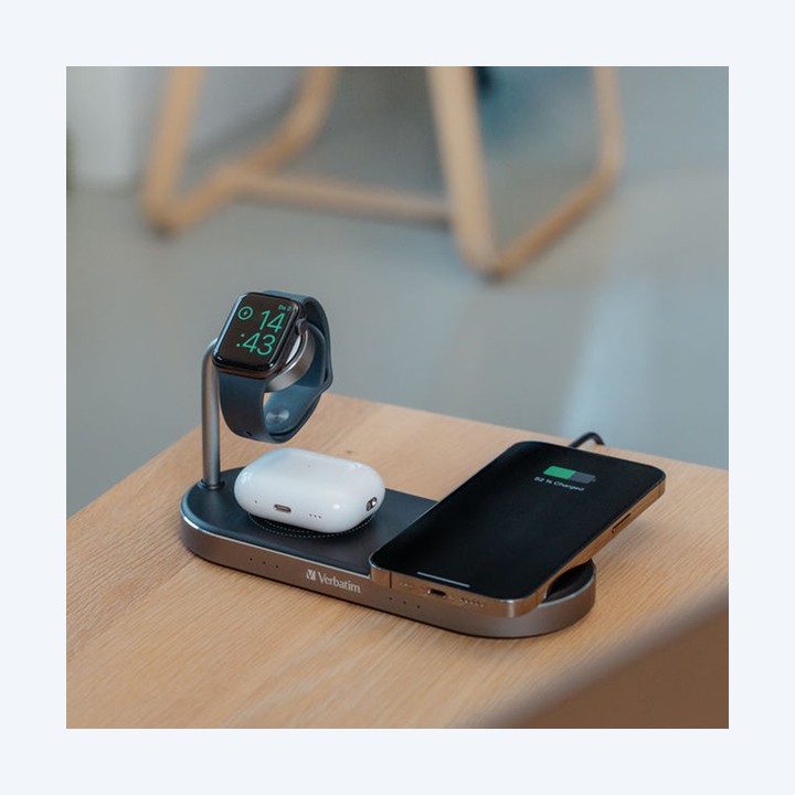 Verbatim Supporto di ricarica wireless 3-in-1 WCS-03 | Ecotempo