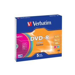 Verbatim Scatola 5 DVD-R slim Case — VERBDVD-R4716C | Ecotempo