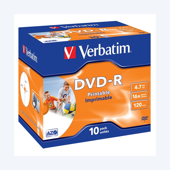Verbatim Scatola 10 DVD-R Jewel Case 43521 4,7GB | Ecotempo
