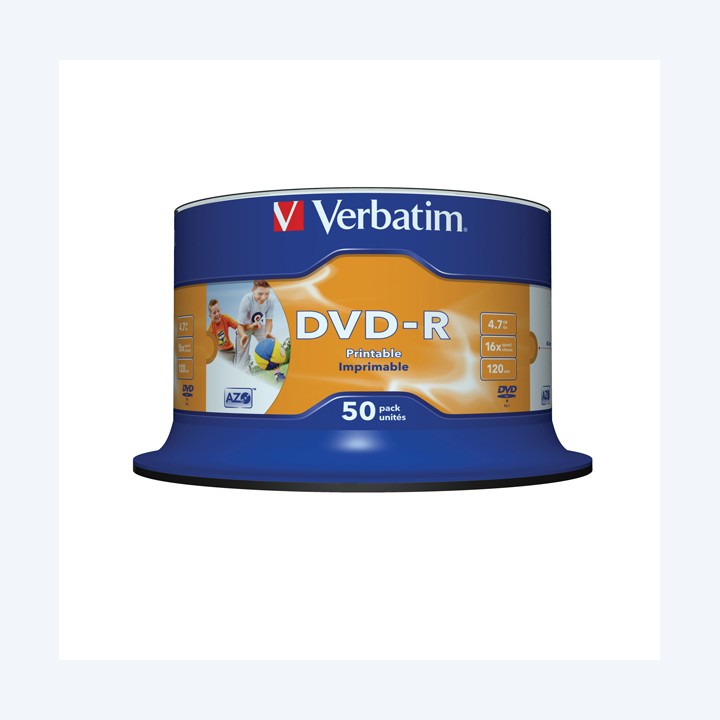 Verbatim Scatola 50 DVD-R stampabile 43533 4,7GB | Ecotempo