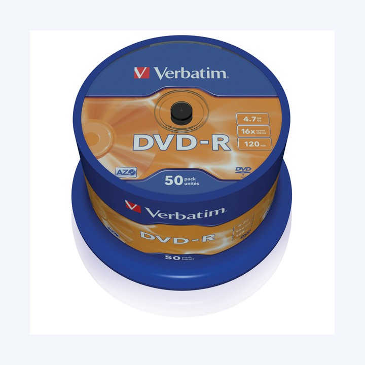 Verbatim Scatola 50 DVD-R argento lucido 43548 4,7GB | Ecotempo