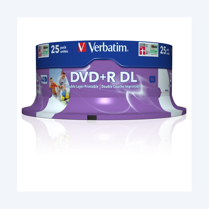 Verbatim Scatola 25 DVD+R Dual Layer — VERBDVDR858XL | Ecotempo
