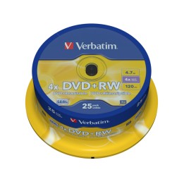 Verbatim Scatola 25 DVD+RW serigrafato — VERBDVDRW47SP | Ecotempo