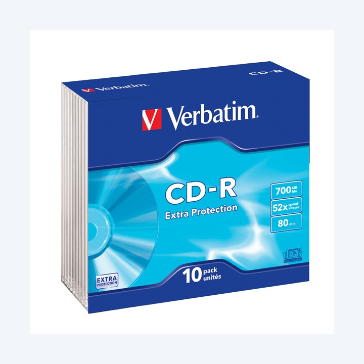 Verbatim Scatola 10 CD-R DataLife Extra — VERCDP70052SLS | Ecotempo
