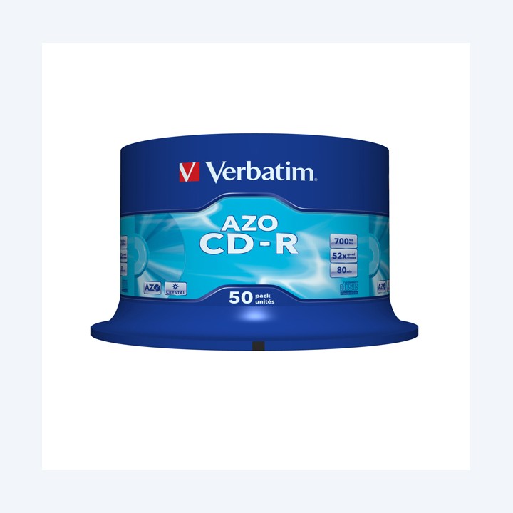Verbatim Scatola 50 CD-R DataLife Plus — VERCDR70052X50 | Ecotempo