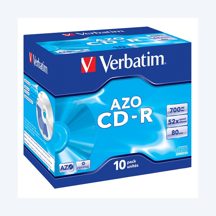 Verbatim Scatola 10 CD-R DataLife Plus — VERCDR70052XK | Ecotempo