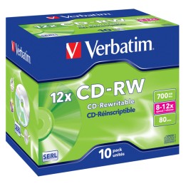 Verbatim Scatola 10 CD-RW DataLife Plus — VERCDRW70012XK | Ecotempo