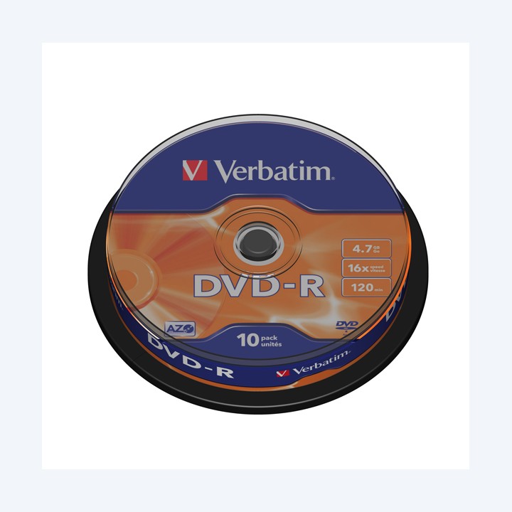Verbatim Scatola 10 DVD-R serigrafato 43523 4,7GB | Ecotempo