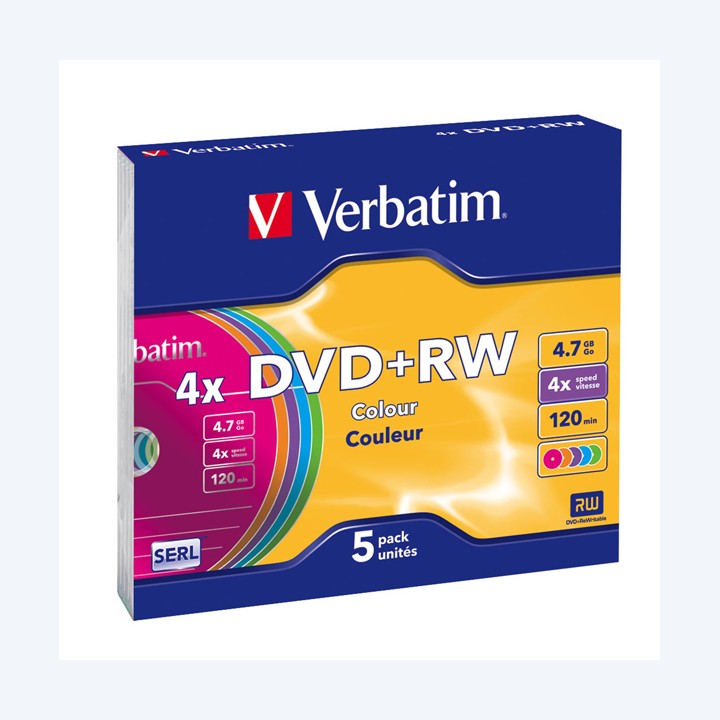 Verbatim Scatola 5 DVD+RW colore 43297 4,7GB | Ecotempo